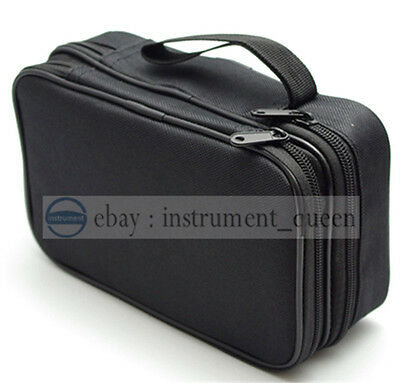 Double Layer Zipper Carrying Case Bag Use For Multimeters Ut61e Fluke 87v